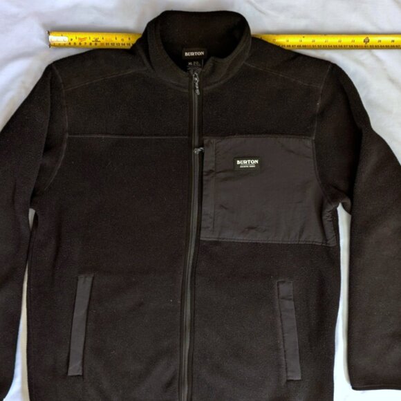 BURTON Men's Hearth Full-Zip Fleece Jacket Black Winter 2023 Size XL - Picture 3 of 7